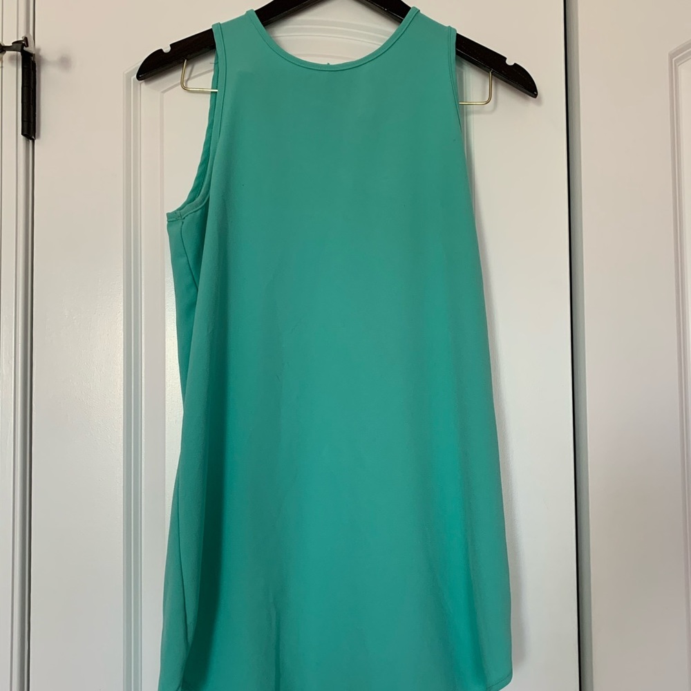 Teal simple dress